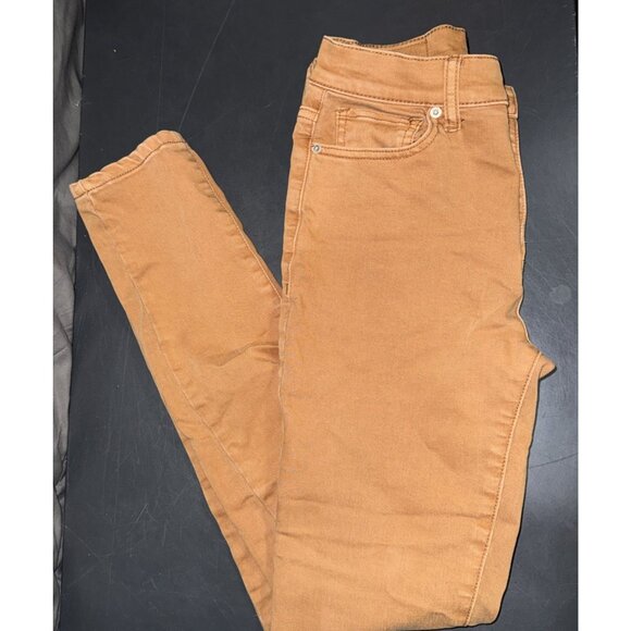 BDG Twig High Rise Skinny Jeans Size 24 Stretch Tan Denim 5 Pocket 24x26 - Picture 3 of 14